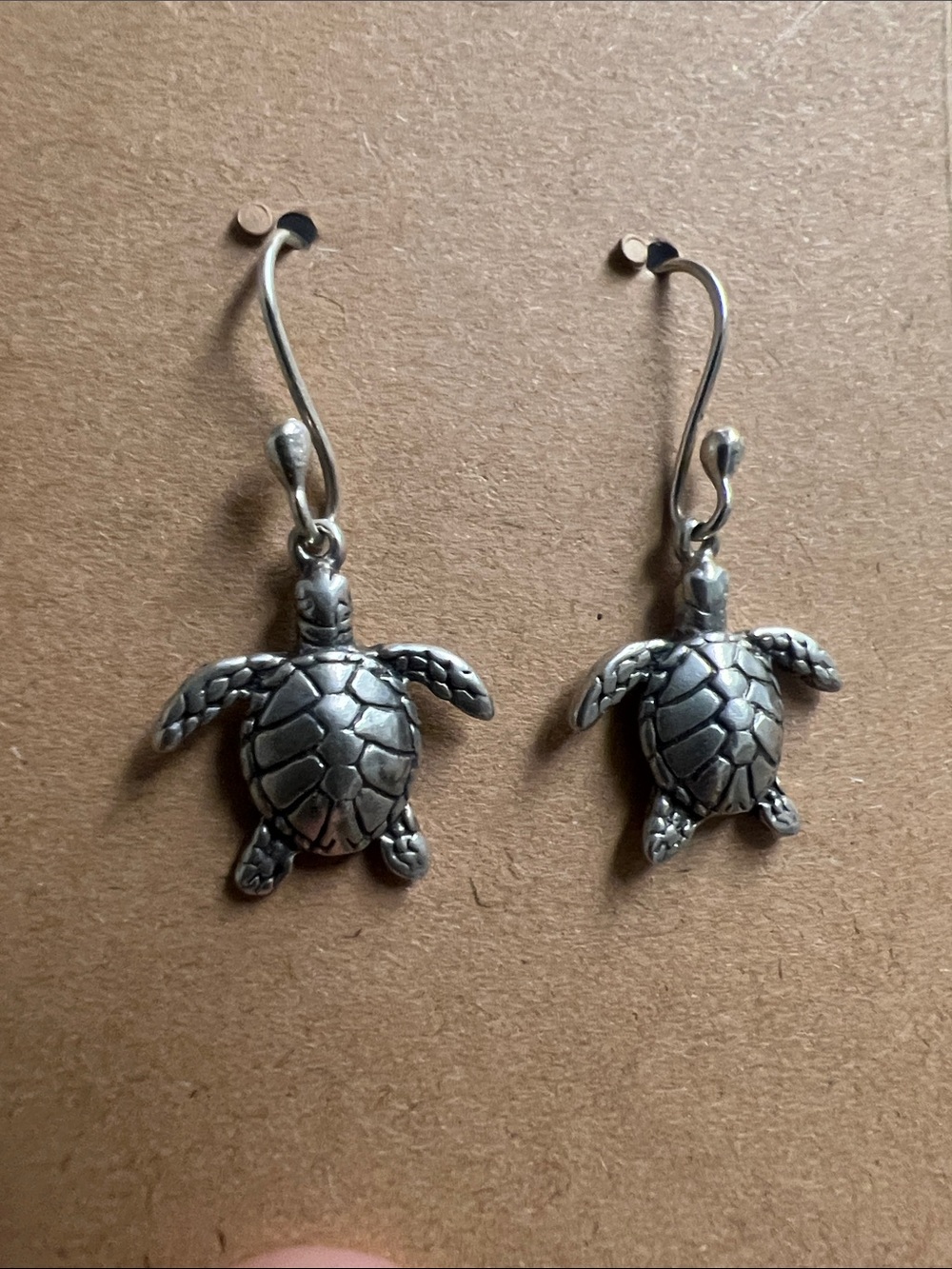 Turtle Charm 925 sterling silver Drop Earrings